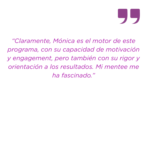“El programa MTH me ha ayudado a parar la inercia del día a día para pensar lo que quiero para mi futuro y a bajar a tierra las miles de ideas que me rondaban la cabeza. Fue un proceso muy enrique (24)